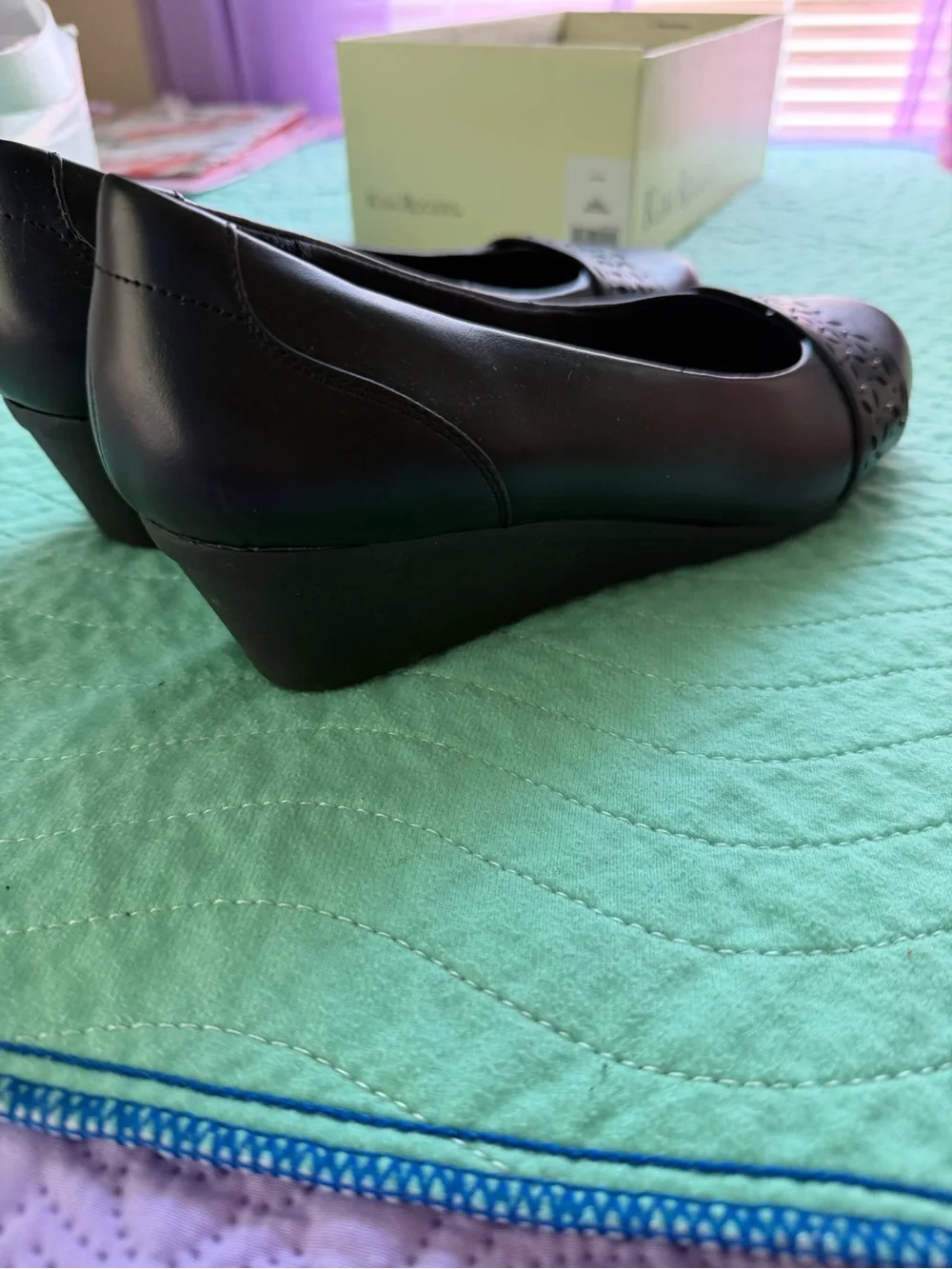 Kim Rogers Black Women's Slip-On wedged hill